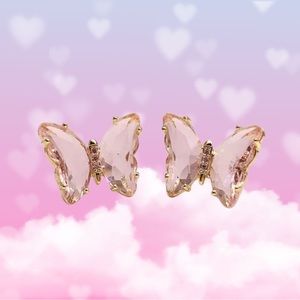 Crystal Butterfly Earrings 🦋